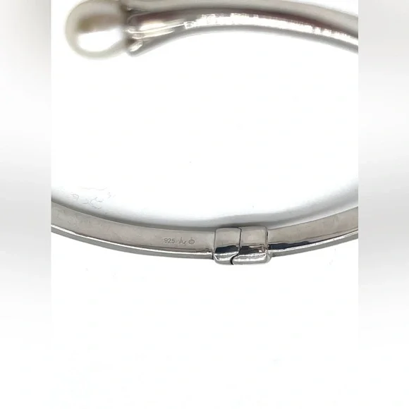 ALWAND VAHAN signed 925 Sterling with Pearl Cuff Bracelet - Picture 4 of 4